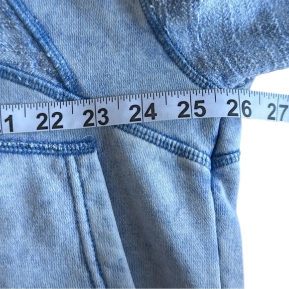 Out From Under 100% Cotton Oversized Blue 1/4 Zip Pullover Sweatshirt Size Small - Picture 4 of 5